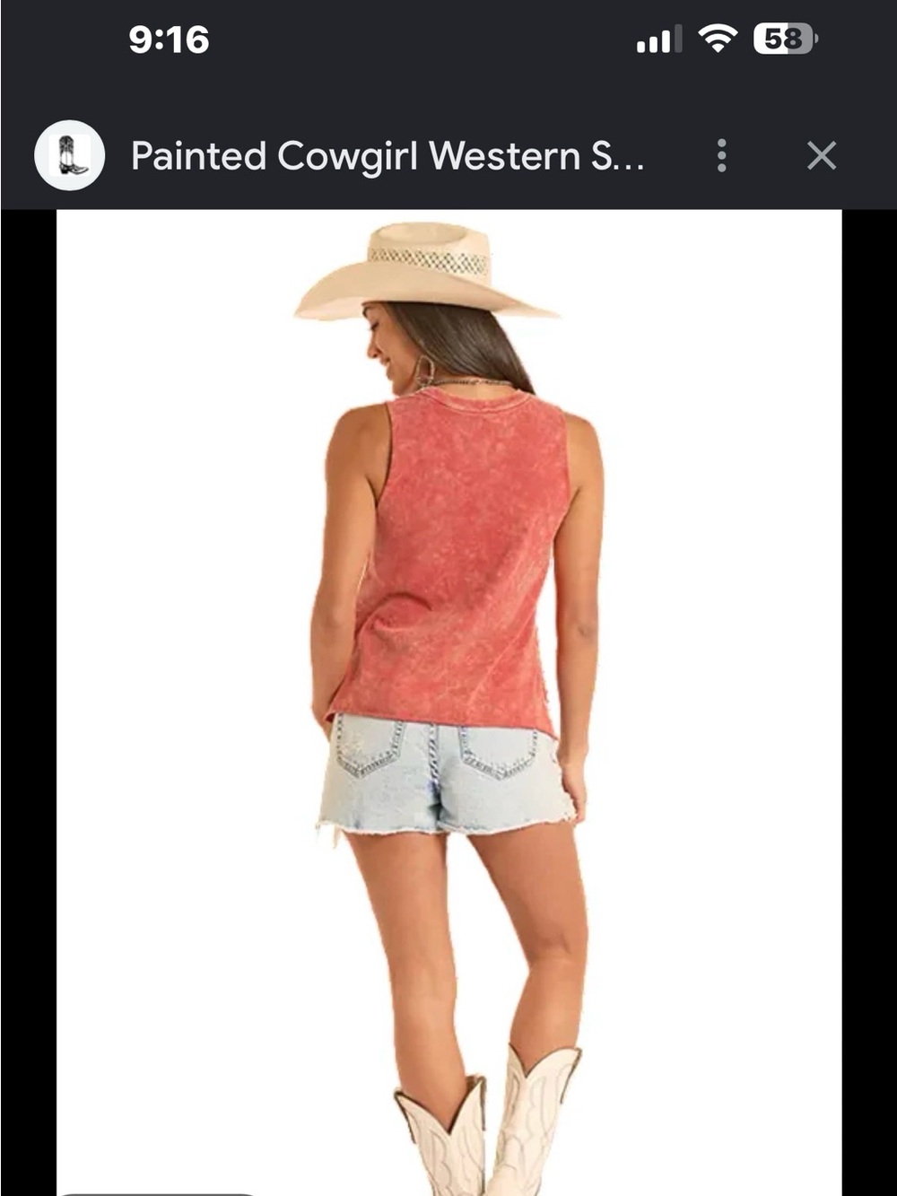 Washed Pink Muscle Tank with Chest Pocket